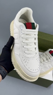 Gucci Re-Web leather sneakers — 5