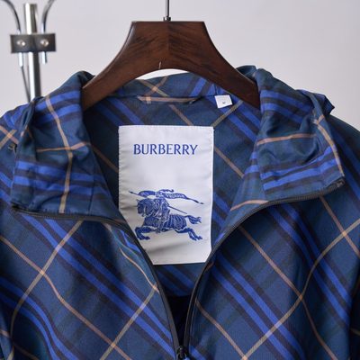 Burberry blue check-pattern jacke — 5