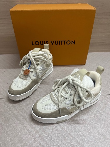 Louis Vuitton LV Skate Sneakers in the Beige White colorway — 3