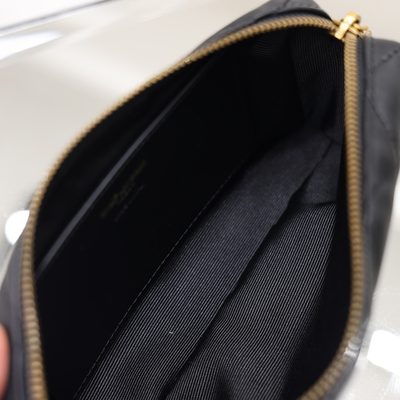 Saint Laurent Cassandre Bijou quilted textured-leather pouch — 7