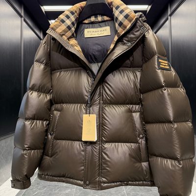 Burberry shiny shell hooded puffer jackets — 6
