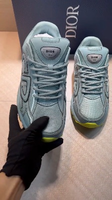 Dior B30 sneakers in blue mesh and technical fabric — 5