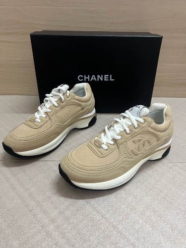 Chanel CC Logo suede and fabric sneakers — 3