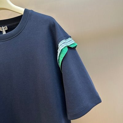 LOEWE blue cotton-blend t-shirt — 3