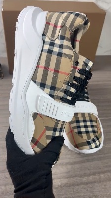 Burberry Regis chunky sneakers in archive beige check — 5