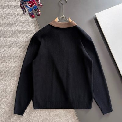 Dior long-sleeved cable-knit polo sweater — 9