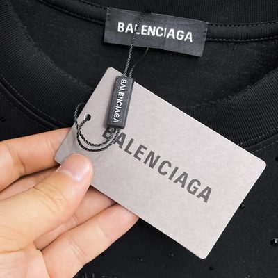 Balenciaga rhinestone-embellished white crewneck T-shirt — 6