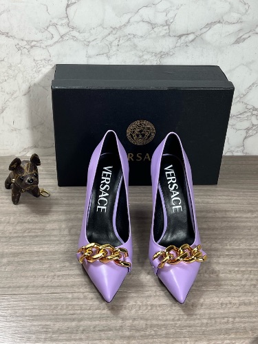 Versace Medusa chain pointed-toe pumps — 3