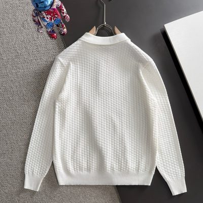 long-sleeve knit polo sweater — 9