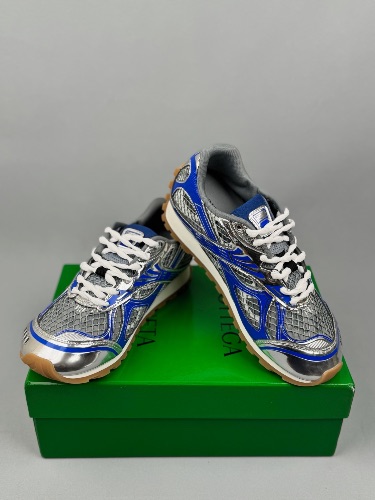 Bottega Veneta Orbit metallic rubber and mesh sneakers — 4