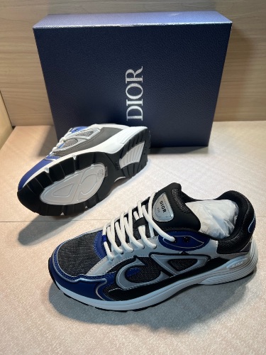 Dior B30 sneakers in a black, blue, and anthracite grey