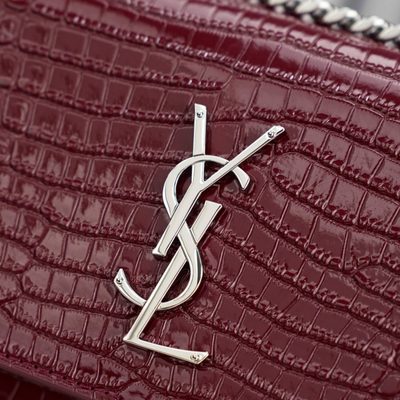Saint Laurent Sunset Medium in Crocodile-Embossed Leather — 8
