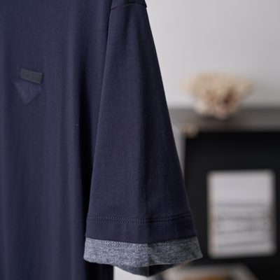 Prada triangle-logo cotton T-shirt — 7