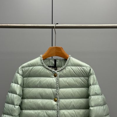 Moncler Fleurs Bouclé-Trimmed Short Down Jacket — 3