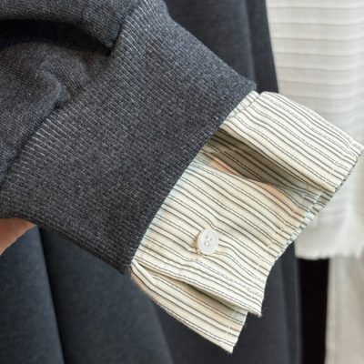 Balenciaga long-sleeve polo-collar sweatshirt and relaxed-fit trousers — 6