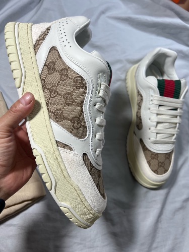 Gucci Re-Web sneakers in ivory beige — 4