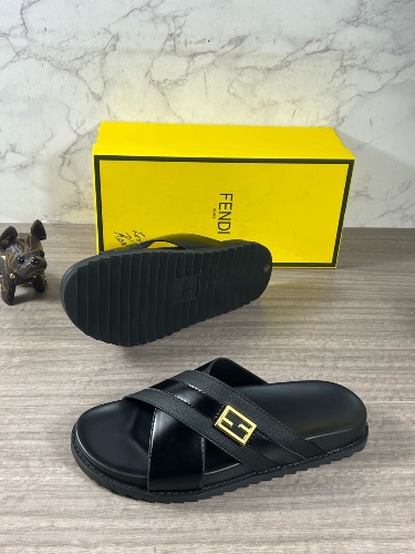 Fendi crossover-strap leather sandals