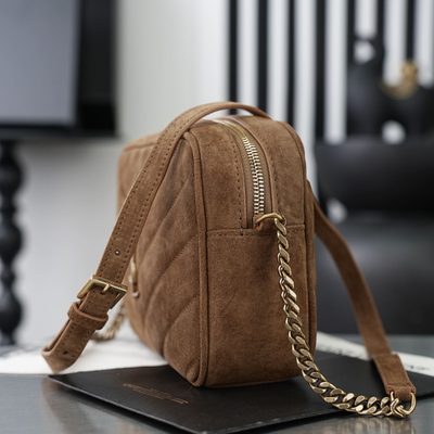 Saint Laurent Loulou Medium Suede Camera Bag — 9
