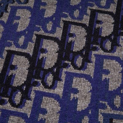 Dior Oblique Sweater in Blue Wool Jacquard — 7