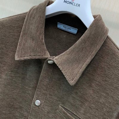Prada classic button-down shirt and matching trousers accented — 3
