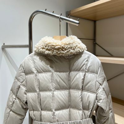 Moncler Cygnes Belted Short Down Jacket — 4