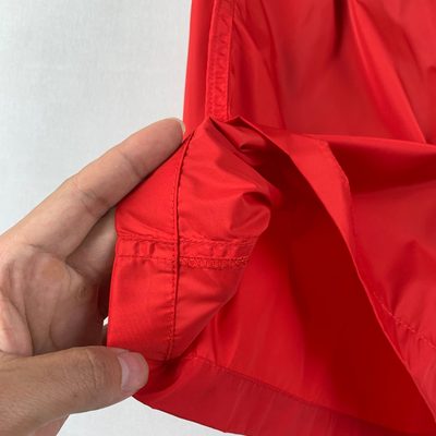 Moncler logo patch swim shorts in red — 8