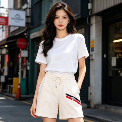 Moncler logo-appliquéd striped shorts — 5