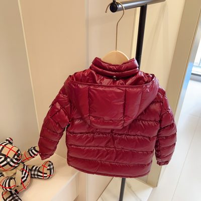 Moncler Enfant Maya Hooded Short Down Jacket — 5