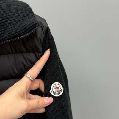 Moncler women's knit patchwork down jacket — 4