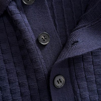long-sleeve knit polo sweater — 5