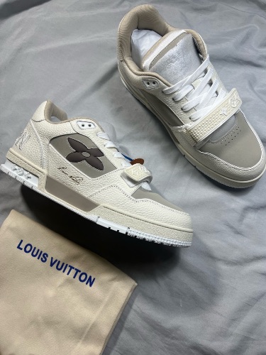 Louis Vuitton LV Trainer Monogram Flower Beige men's sneakers