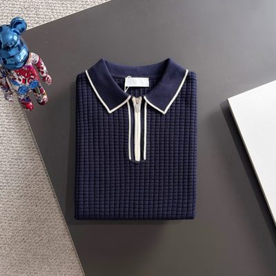 LV long-sleeve knit polo sweater — 8