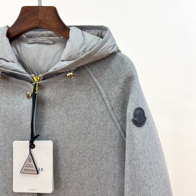 Moncler Gray Wool and Cashmere Jacket with Vest — 5
