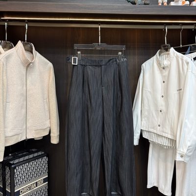 Loewe Anagram Embroidered Denim Shirt paired with matching wide-leg denim trousers — 3