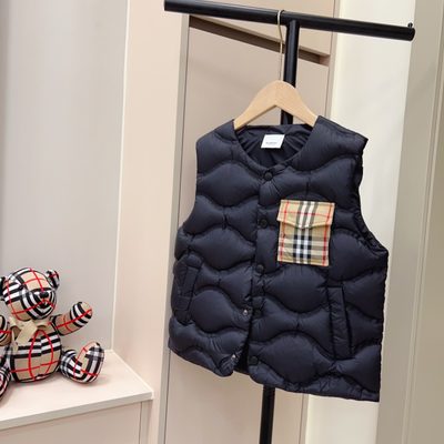 Burberry Black children's or youth down puffer gilet — 4