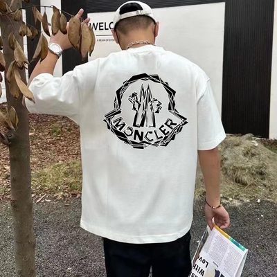 Moncler logo-print white cotton T-shirt — 10