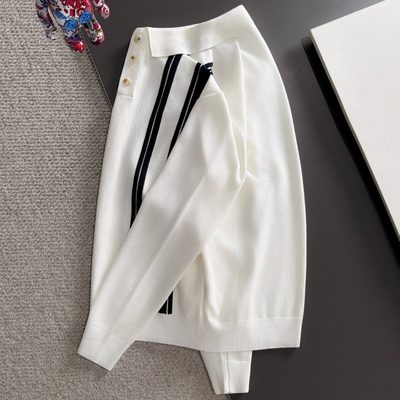 Burberry long-sleeve knitted polo sweater — 7