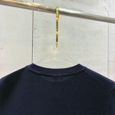 Zegna Men's Navy Blue Striped Knit T-Shirt and Shorts — 6