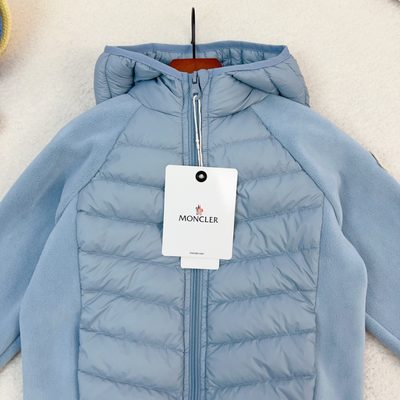 Moncler kids hooded hybrid zip-up jacket — 6