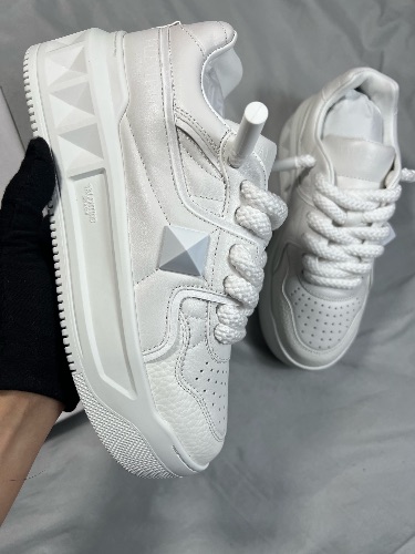 Valentino Garavani One Stud XL low-top sneakers in white leather — 4