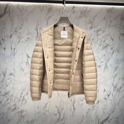 Moncler Beige Clorin Short Down Jacket — 5