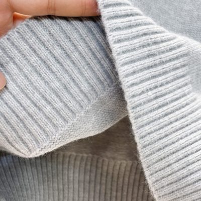 Prada light gray crew-neck knit sweater — 9