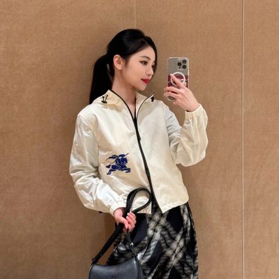 Burberry Cropped Nylon Hooded Jacket — 4