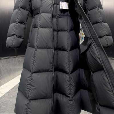Moncler Faucon Long Down Jacket in black — 8
