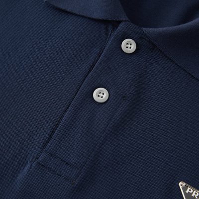 Prada navy cotton piqué polo shirt — 4