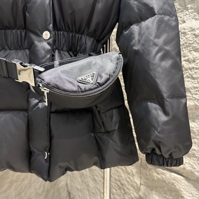 Prada Re-Nylon Down Puffer Jackets with Belt Bag — 6