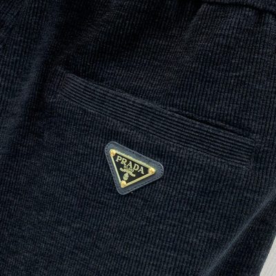 Prada classic button-down shirt and matching trousers accented — 8