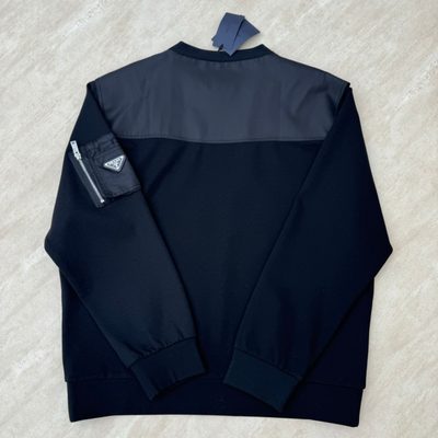 Prada Cotton Fleece and Re-Nylon Sweatshirt — 4