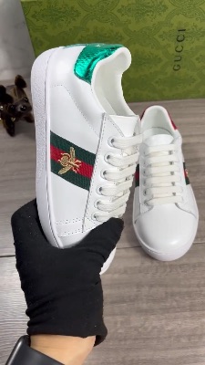 Gucci Ace Embroidered Leather Sneakers — 5