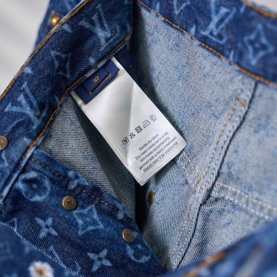 Louis Vuitton Monogram Embroidered Denim Skate Trousers — 10